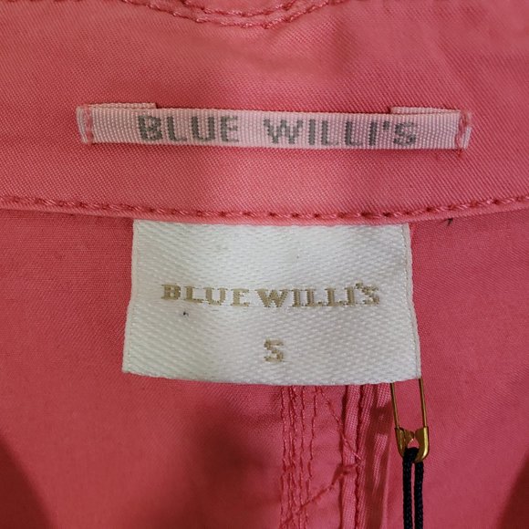 New BLUE WILLI'S Small Pink, Ruffle, Raw Edge Hem, Button-Down Jacket NWT - Picture 7 of 14
